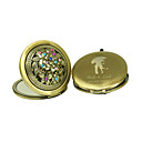 Personalized Flower Design Chrome Mirror Favor
