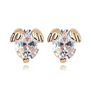 Gorgeous Oval 18K Gold Plated CZ Cubic Zirconia Earring(More Colors)