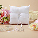 Elegant Floral Pattern Hochzeit Ringkissen mit Schleife