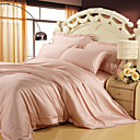 4PCS Dorothy Light Pink Solid Tencel Duvet Cover Set