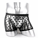 Man's Softy Ultrathin Seamless Low Rise Lace Underwear(Waist:64-97cm)