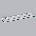 Contemporary Style chroom messing Wall Mounted Glazen Plank (rechthoek)
