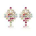 Fashion Square 18K Gold Plated High Quality Alloy and Crystal Earring(More Colors)