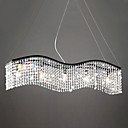 Candelabro contemporâneo, com 5 luzes em cristal borlas
