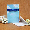 Convite do casamento Projeto simples com fita (conjunto de 50)