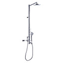 Centerset mural de style contemporain Chrome Robinets en laiton Finition douche