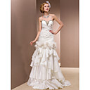 Two-In-One Trumpet/Mermaid Sweetheart Floor-length Organza And Satin Wedding Dress