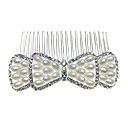 Aleación Simple Con imitación perlas / Rhinestone del pelo de las mujeres Combs