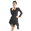 Dancewear Polyester and Viscose Latin Dance Outfit Top and Skirt For Ladies