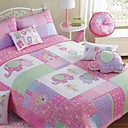 4PCS Elephant Pattern Quilted Cotton Full Duvet Cover Set
