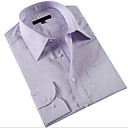 Men 's Purple Shirt Collar Classic Men Work Long Shirts