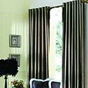 (Two Panels) Modern Brown Jacquard Lined Curtains