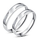 Shining 925 Sterling Silver Cubic Zirconia Couples Rings