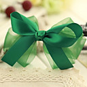 Women's Elegant Green Galloon Bow Hair Clip