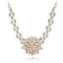 Elegante Bloemen legering met strass Dames Kettingen