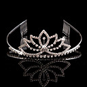 Aleación preciosa con diamantes de imitación y tiaras de la boda de las mujeres peine