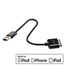 CAPDASE Dock Sync & Charge Cable for Apple iPhone & iPad Series (MFi Certificate, 18cm, Black)