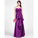 A-line Sweetheart Floor-length Satin Bridesmaid Dresses