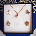 Forma Hearted encantador e forma de flor com Colar Mulheres liga diamante