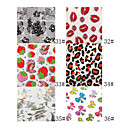 1PCS Laser Foil Nail Decorations Starry Nail Stickers No.31-36 (50x6x0.1cm, verschillende kleuren)