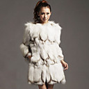 Nice Long Sleeve Collarless Fox Fur Casual/Party Coat