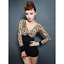 tiefe V-Ausschnitt Leoparden-Print Bandeau-T-Shirt