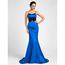 Trumpet/Mermaid Sweetheart Sweep/Brush Train Satin Bridesmaid Dress