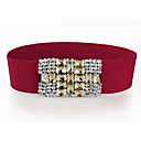Mode féminine zircons Large ceinture élastique