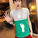 Men's Ronde Fashion Color Block Korte T-shirt