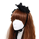 Handgemaakt Zwart Katoen Gothic Lolita Hoofdband
