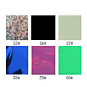 1PCS Laser Foil Nail Decorations Starry Nail Stickers No.55-60 (50x6x0.1cm, verschillende kleuren)