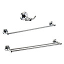 Sets de finition en laiton chromé Accessoires salle de bains (Inclure les patères, 2 porte-serviettes)