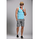 Men's Pure Blue Fashion Basic Vest