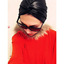 Women's Fashion Black Leather Wide Hair Band