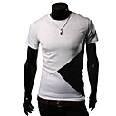 Men's Simple Contrast Color Short Sleeve T-shirt