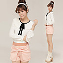 Gasa mujeres Tie Shirt Front Pleated