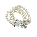 Vrouwen Gelaagde Parel Bloem armband
