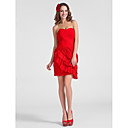 Sheath/Column Sweetheart Short/Mini Chiffon Cocktail Dress