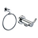 Messing chroom badkamer accessoire sets (Inclusief Robe Haken, Handdoek Ringen)