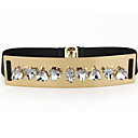 Diamant de luxe femme à cheval ceinture en métal à long