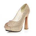 Kunstleer Chunky peep toe party / avond schoenen (meer kleuren)