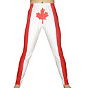 Witte en rode Esdoorn Spandex Pants