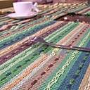 Set mit 4 bunten Streifen Baumwolle Tischset