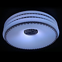 40W Classic Round Flush Mount Light with Sculptured Stainless Steel Frame in Floral Design(T6 Light Tube)