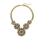 Women's Vintage Beaded Round Cirques Diamond Necklace