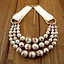 Elegante Layered collana di perle piena di donne