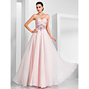A-ligne sweetheart parole longueur robe de soirée en mousseline de soie