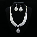 Gorgeous Rhinestones Alloy Women's Jewelry Set,Including Necklace And Earrings
