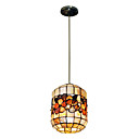 80W elegante Tiffany luce del pendente con 2 luci e colorato Materiale di Shell Ombra integrato