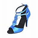 Customized Damen Obermaterial Satin Latin / Ballroom Dance Schuhe mit Strass (weitere Farben)